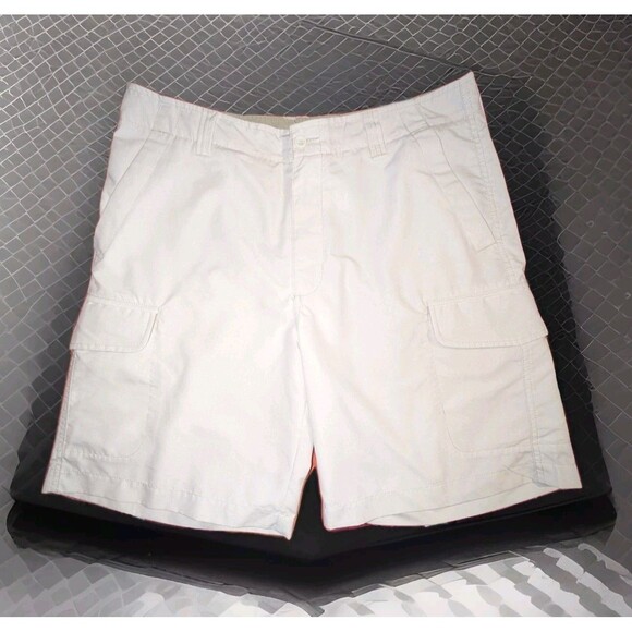 Quiksilver Edition Ivory Cargo Shorts Men's Size 34 Lined Pockets Lightweight - Picture 1 of 8